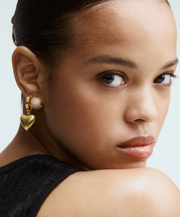 Roxanne Assoulin The Puffy Heart Gold Earrings