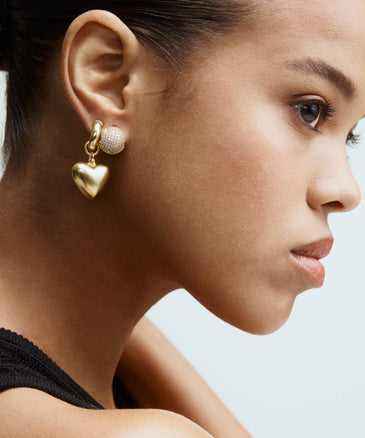 Roxanne Assoulin The Puffy Heart Gold Earrings