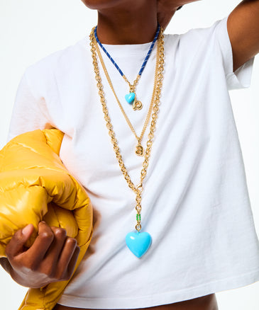 roxanne assoulin The Puffy Initial Necklace