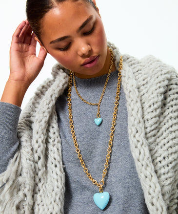 roxanne assoulin The Big Puffy Heart Charm Necklace