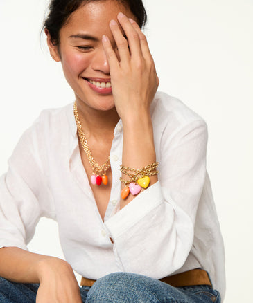 Roxanne Assoulin The Mini Puffy Heart Charm Bracelet