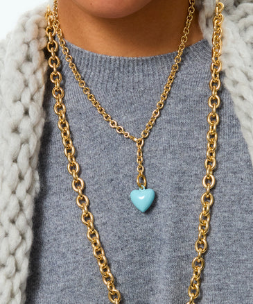 roxanne assoulin The Mini Puffy Heart Charm Necklace