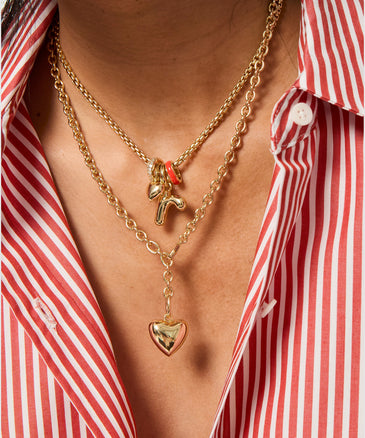 Roxanne Assoulin The Mini Puffy Heart Charm Necklace