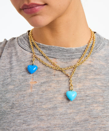 Roxanne Assoulin The Mini Puffy Heart Charm Necklace