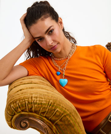 roxanne assoulin The Mini Puffy Heart Charm Necklace