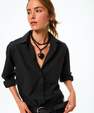 Roxanne Assoulin The Puffy Heart Black Stud Earrings