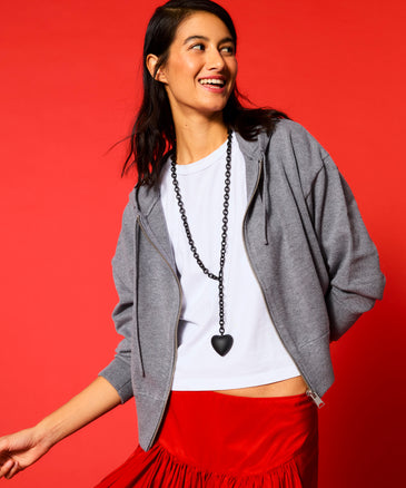 Roxanne Assoulin The Puffy Heart Necklace Extender In Black