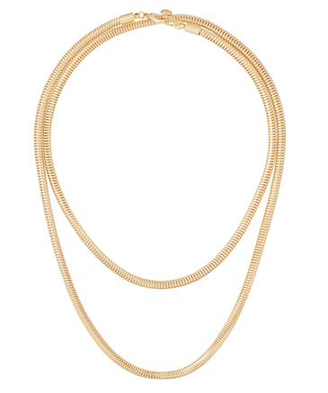 Roxanne Assoulin The Very Big Puffy Initial Snake Chain Necklace