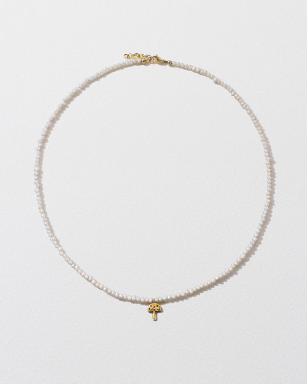 Roxanne First Baby Potato Pearl & Rainbow Sapphire Mushroom Beaded Necklace