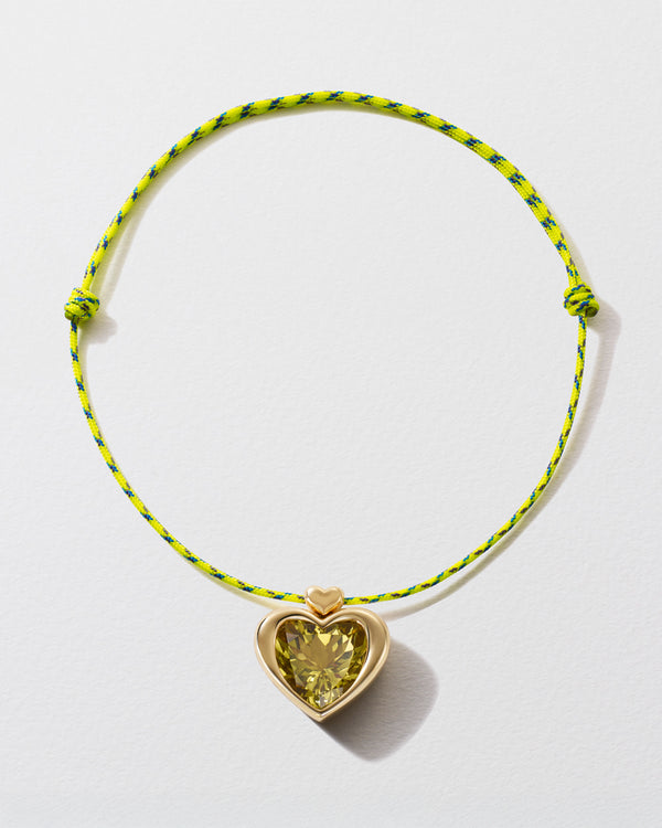 Roxanne First Cupid's Big Quartz Heart Pendant Necklace