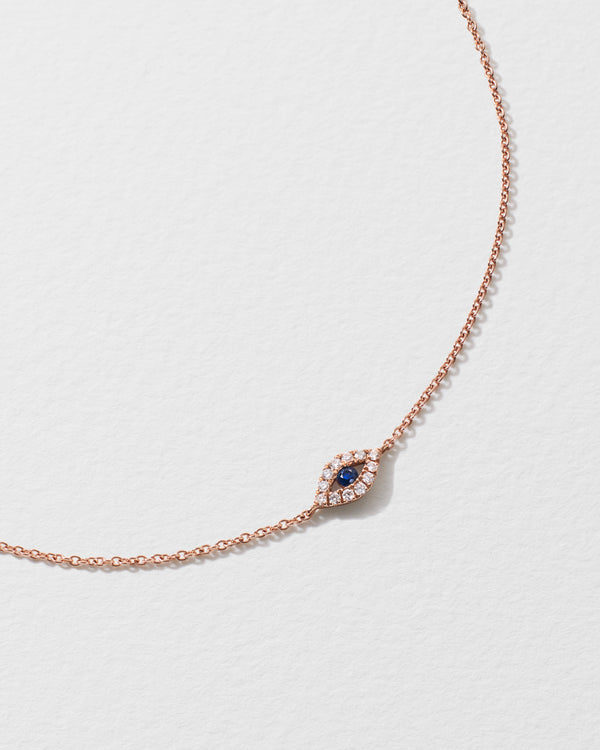Roxanne First Diamond & Blue Sapphire Evil Eye Icon Bracelet