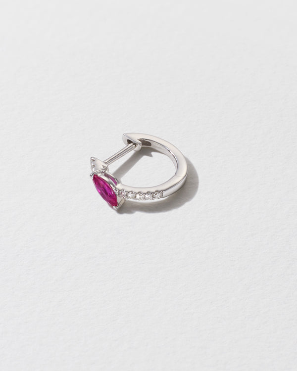 Roxanne First Diamond & Marquise-Cut Pink Sapphire Hoop Earring