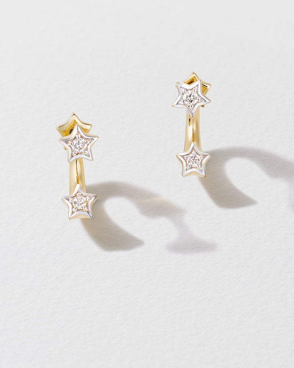 roxanne first Diamond Shooting Star Stud & Jacket Earrings