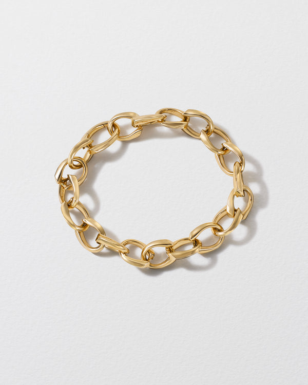 roxanne first Gold Hidden Hearts Puffy Chain Bracelet