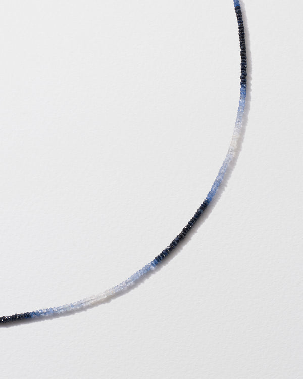 roxanne first Graduated Blue Sapphire Beaded Necklace