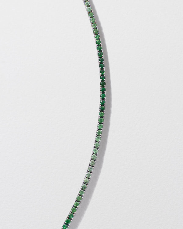 Roxanne First Graduated Green Sapphire Tennis Bracelet