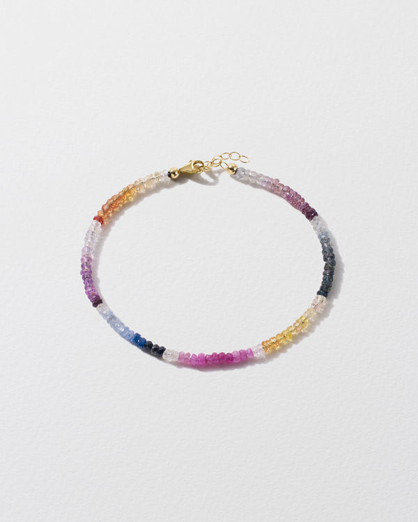 roxanne first Graduated Rainbow Sapphire Beaded Bracelet