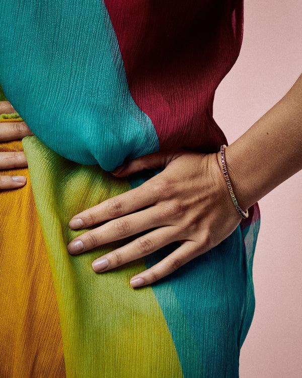 Roxanne First Graduated Rainbow Sapphire Tennis Bracelet