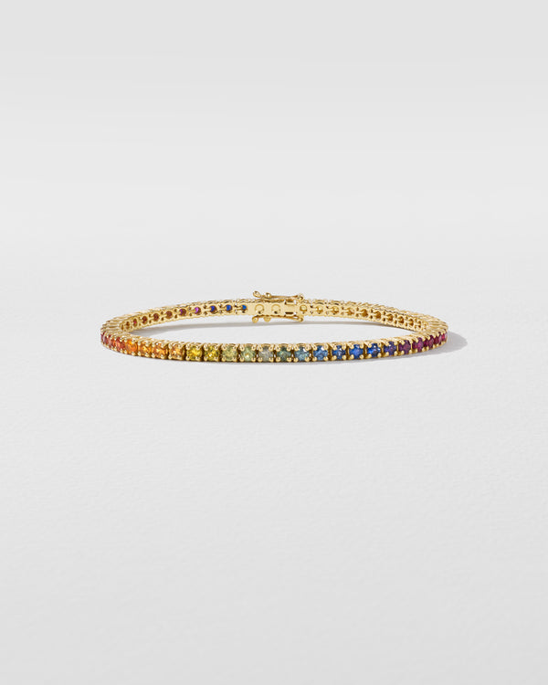 roxanne first Graduated Rainbow Sapphire Tennis Bracelet