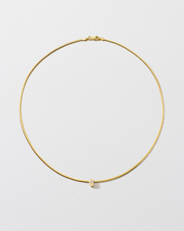 Roxanne First Heart Diamond Bead Snake Chain Necklace