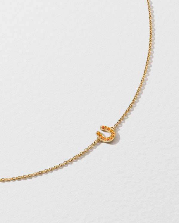 Roxanne First Orange Sapphire Horseshoe Icon Bracelet
