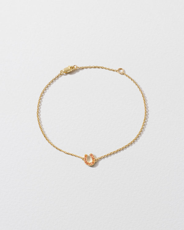 roxanne first Orange Sapphire Horseshoe Icon Bracelet