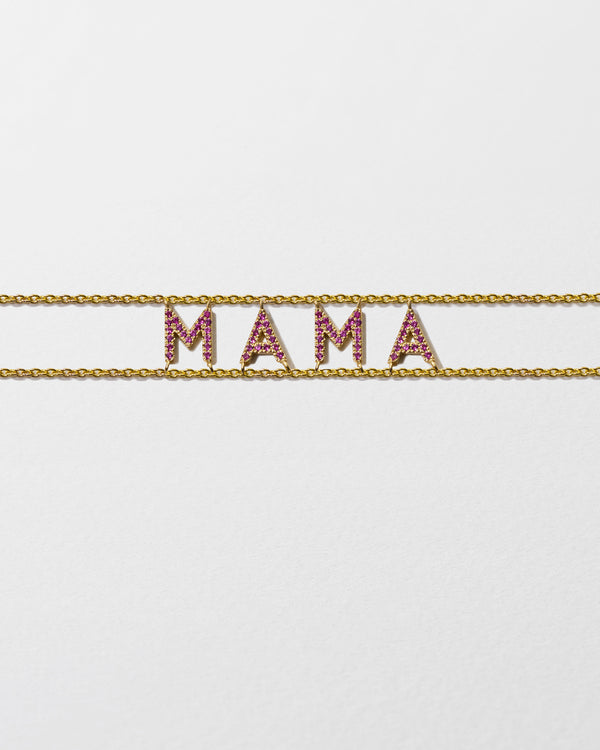 roxanne first Pink Sapphire 'Mama' Say Something Bracelet