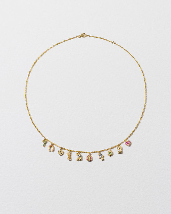 Roxanne First Rainbow Sapphire All The Luck Charm Necklace