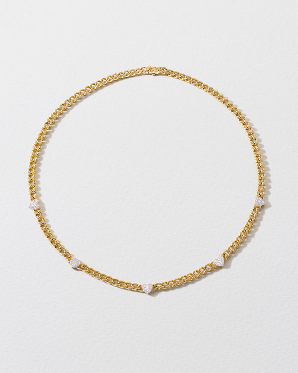 Roxanne First 80's Chunky Diamond Heart Necklace