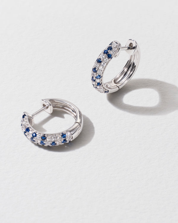 Roxanne First Blue Speckled Hoop Earrings