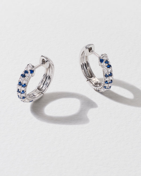 roxanne first Blue Speckled Hoop Earrings