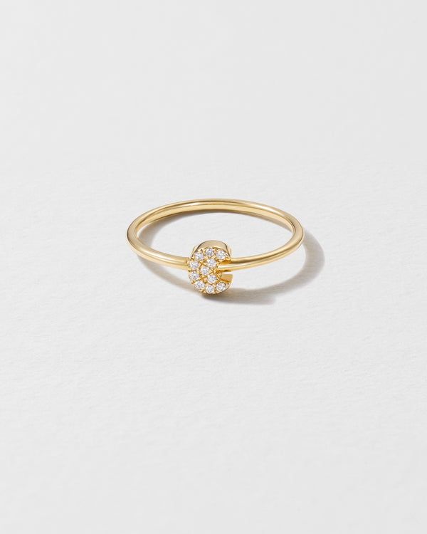 roxanne first Diamond Crescent Moon Icon Ring