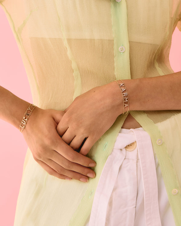 Roxanne First Diamond 'Karma' Say Something Bracelet