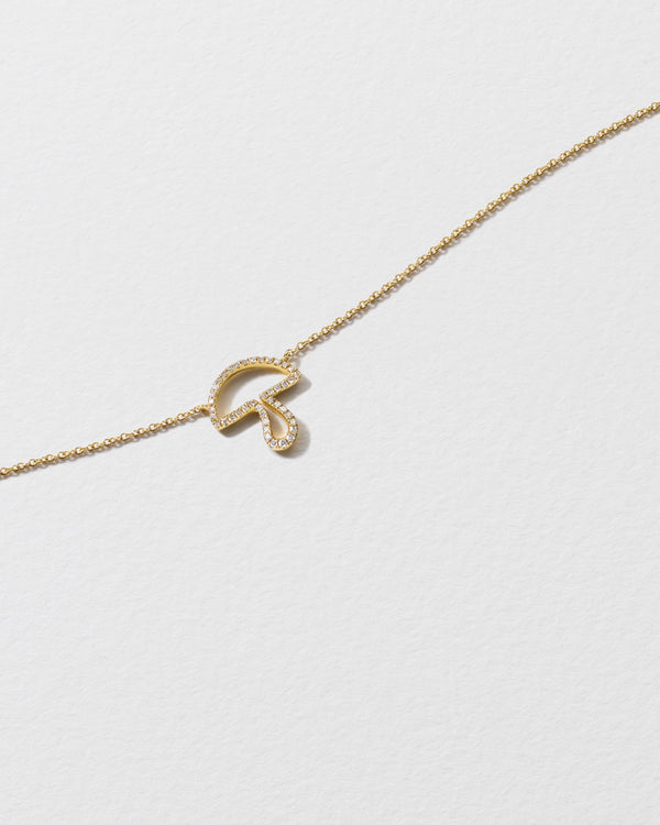 roxanne first Diamond-Outline Mushroom Necklace