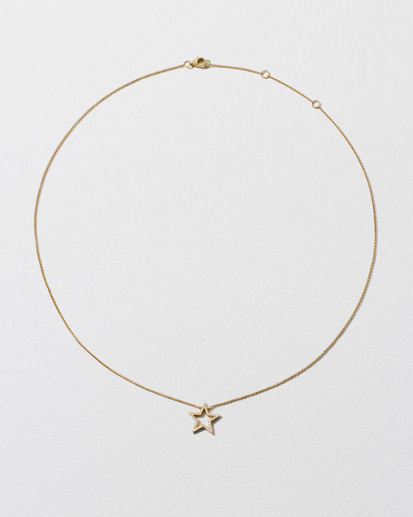 Roxanne First Diamond-Outline Star Necklace