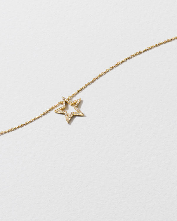 roxanne first Diamond-Outline Star Necklace