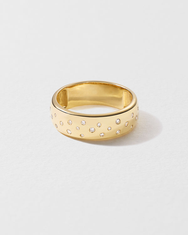 roxanne first Diamond Polka Dot Cigar Band Ring