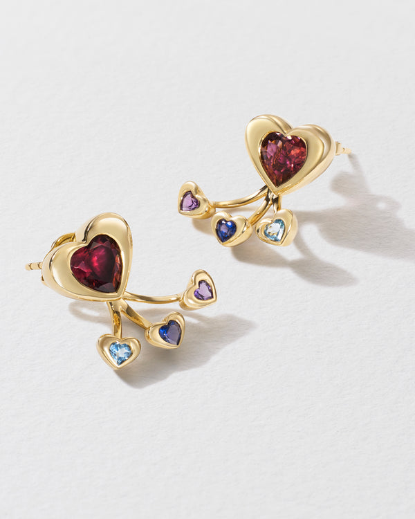 Roxanne First Four Of Hearts Stud & Jacket Earrings