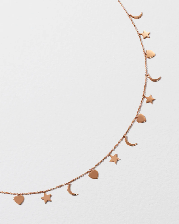 Roxanne First Gold Love You More Charm Necklace