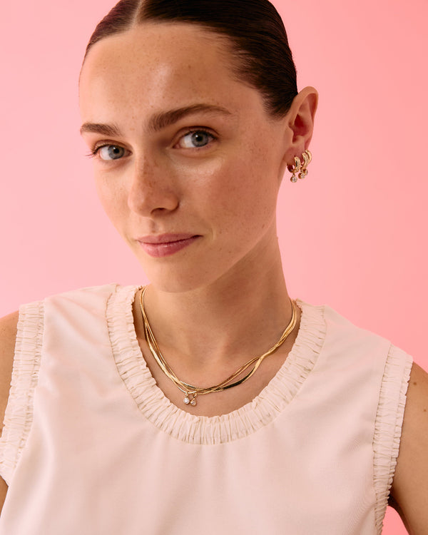 Roxanne First Gold Reversible Snake Chain Necklace
