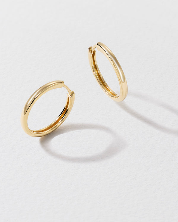 roxanne first Gold Skinny Hoops Earrings