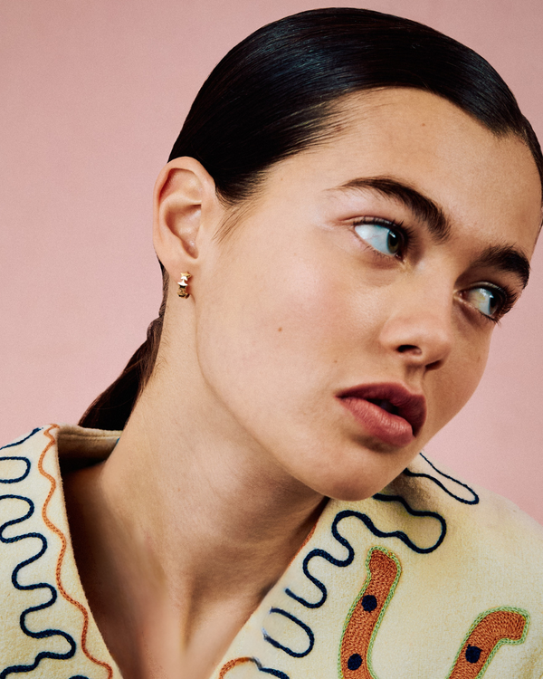 Roxanne First Gold Starry Night Hoop Earrings