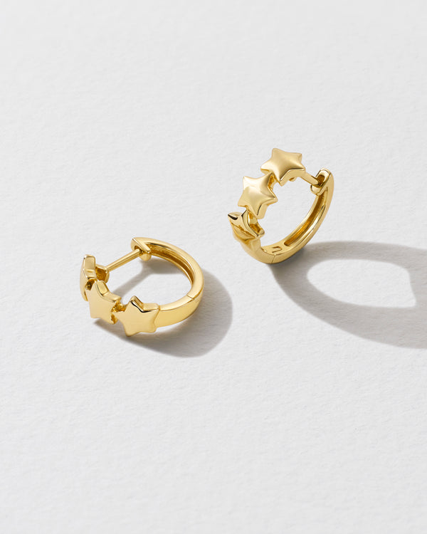 Roxanne First Gold Starry Night Hoop Earrings