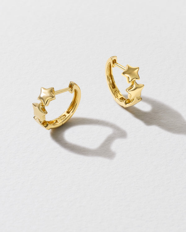 roxanne first Gold Starry Night Hoop Earrings