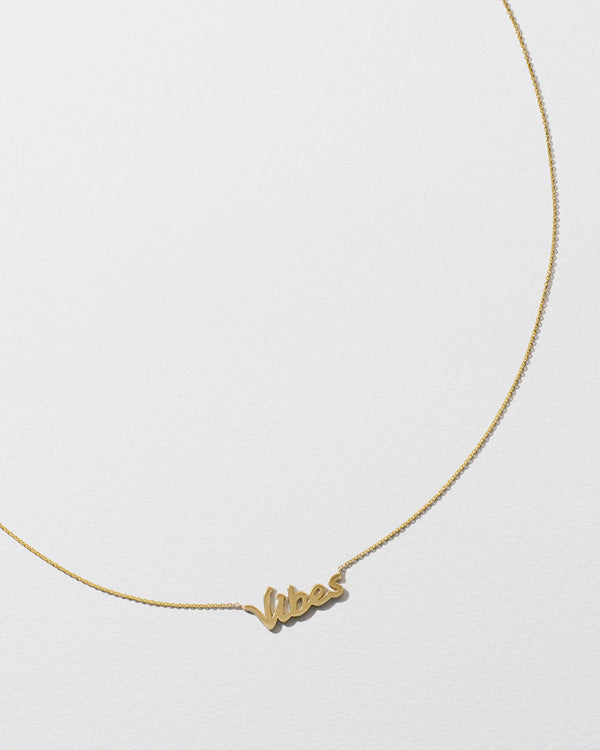 roxanne first Gold 'Vibes' Necklace