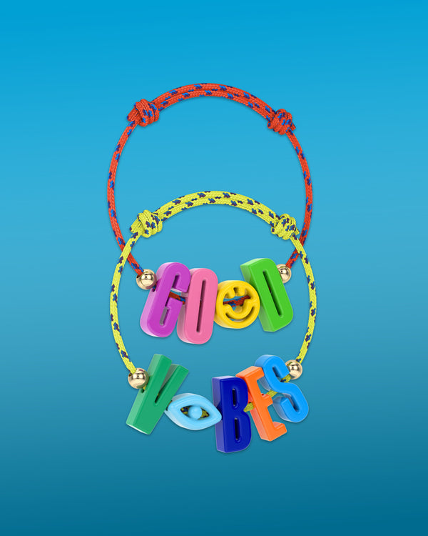 Roxanne First 'Good Vibes' Cord Bracelet Set