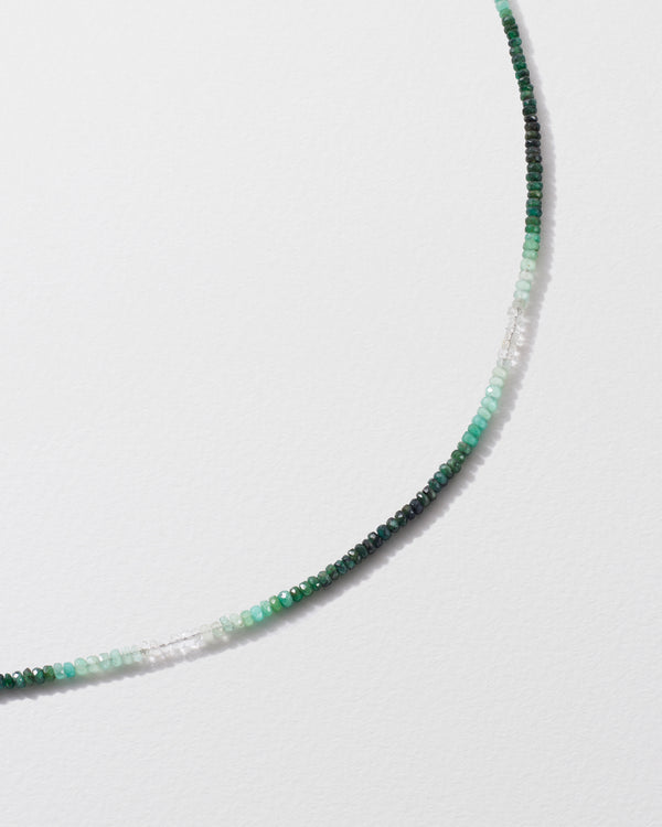 roxanne first Graduated Emerald Beaded Necklace