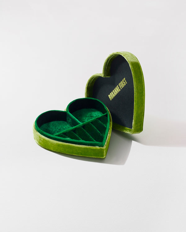 roxanne First Green Heart Jewellery Box