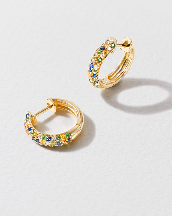 Roxanne First Green Speckled Hoop Earrings