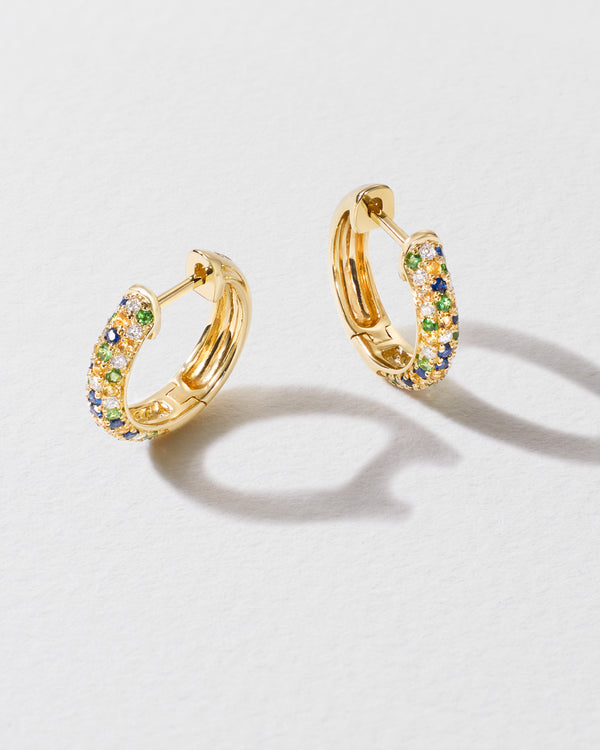 roxanne first Green Speckled Hoop Earrings